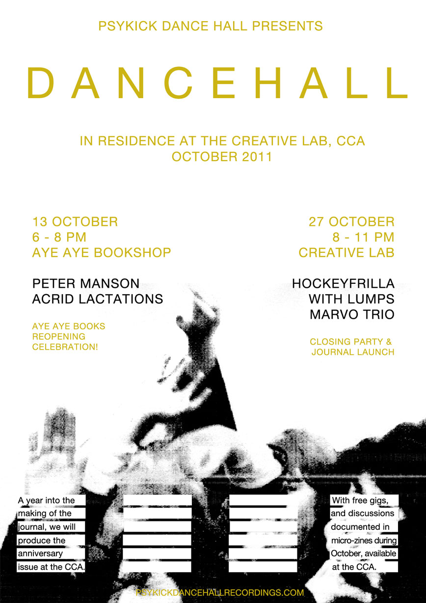 Poster for Creative Lab residency by Psykick Dancehall